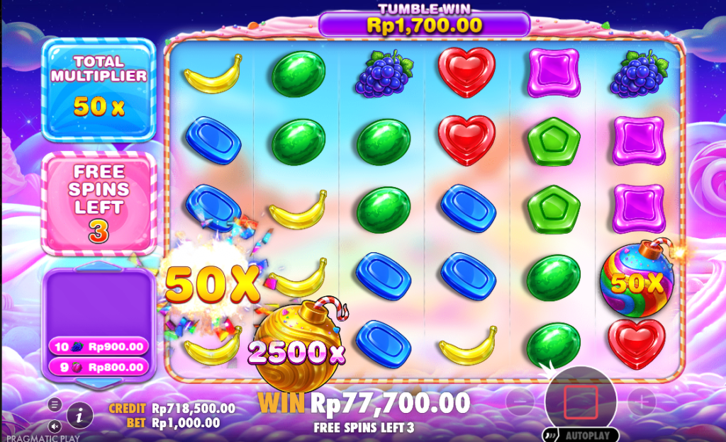 Gulungan Slot Sweet Bonanza 2500